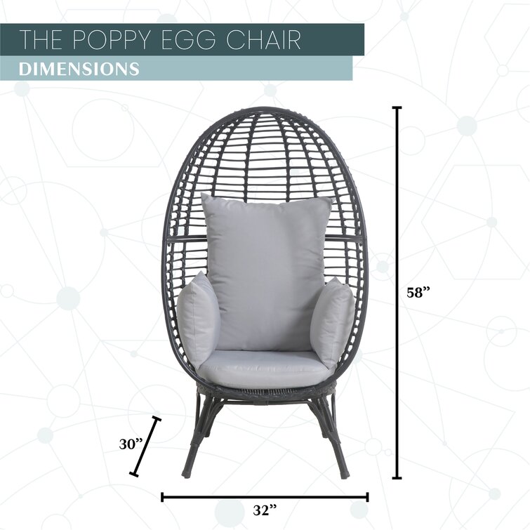 Stationary outdoor 2024 egg chair